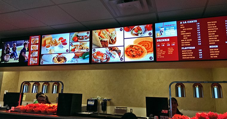 Digital Screens in Restaurants